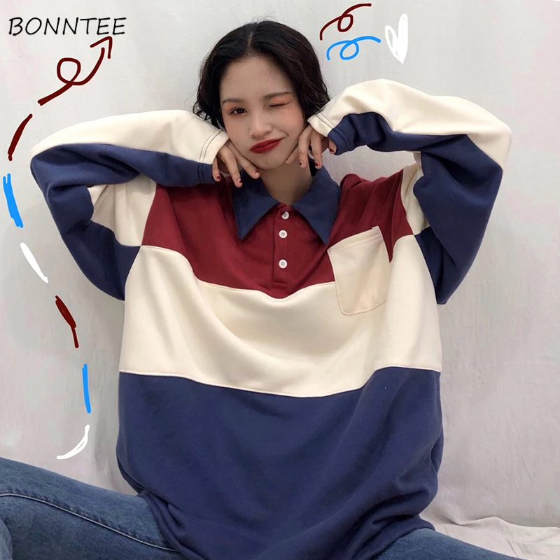 

Hoodies Women Hip Hop Harajuku Striped Trendy Students Loose Womens Korean Style High Quality Ladies Leisure Soft Sweatshirts