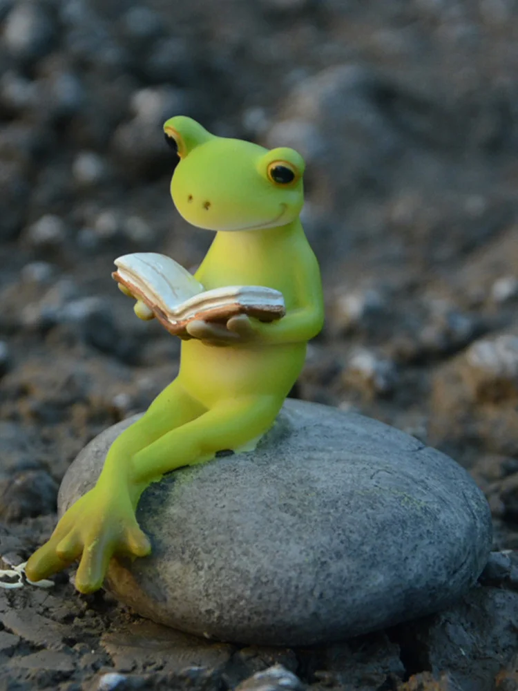 1 Piece Micro Landscape Frog Small Figurine for Home Decoration Cartoon Miniature Figurines Resin Crafts Souvenirs gift | Дом и сад