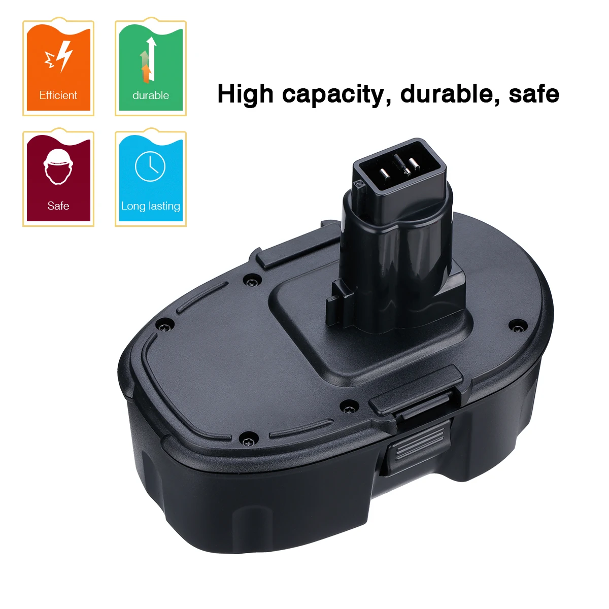 

FLOUREON DC9096 Tools Rechargeable Battery 18V 3000mAh Tools Power Battery for DeWalt DC9096 DE9503 DW9095 DE9096 Ni-MH