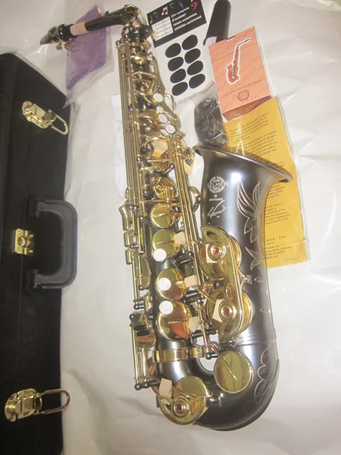 Cheap DHL Free Shipping New High quality France Selmer / 54 E Alto Saxophone  instrument  matt  black Gold Key