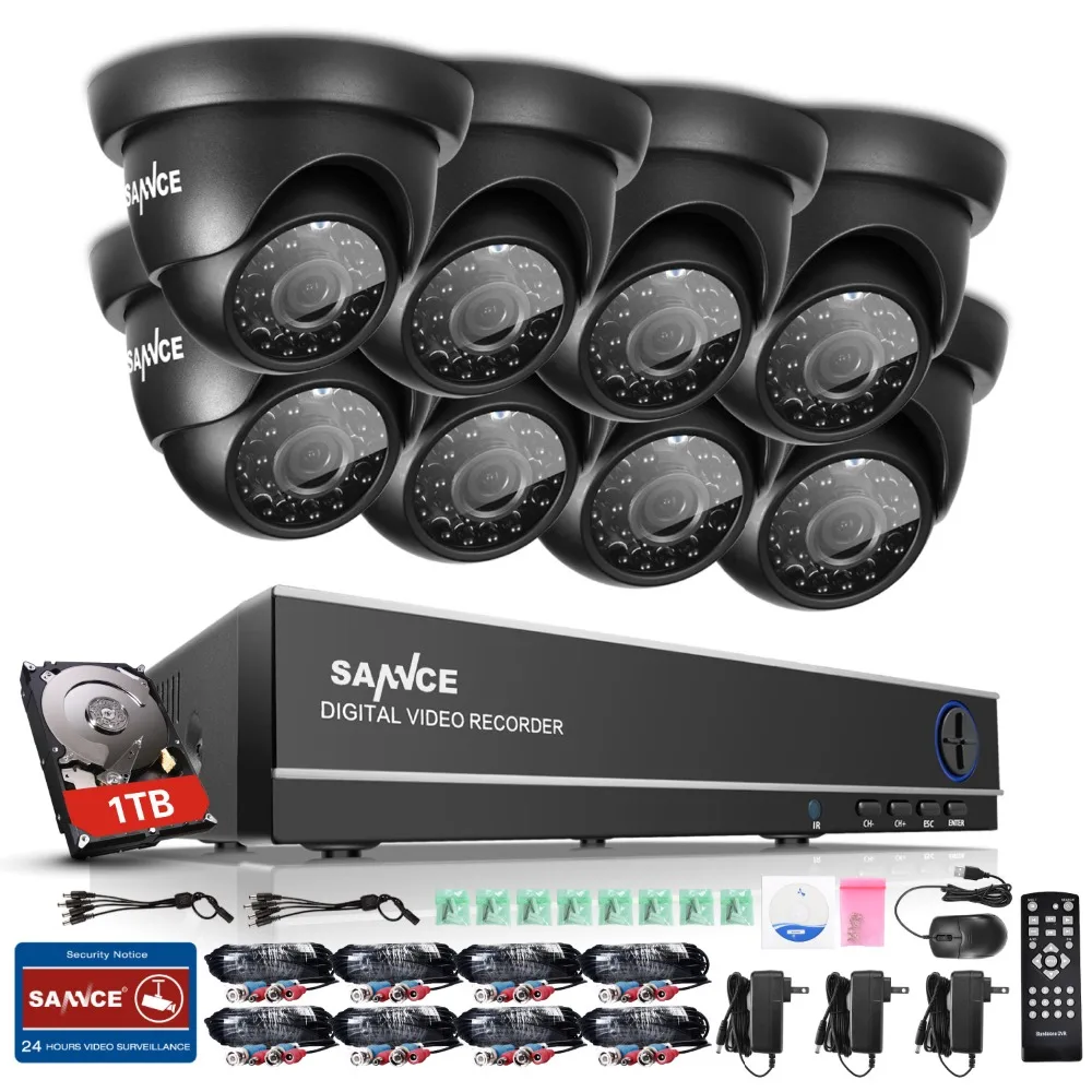 SANNCE Security Camera System 8CH TVL 720P AHD
