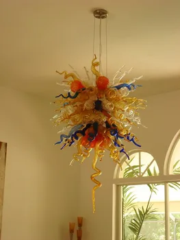 Cheap Free Shipping Beautiful Chandelier On Sale Latest Design Hand Blown Glass Lamp