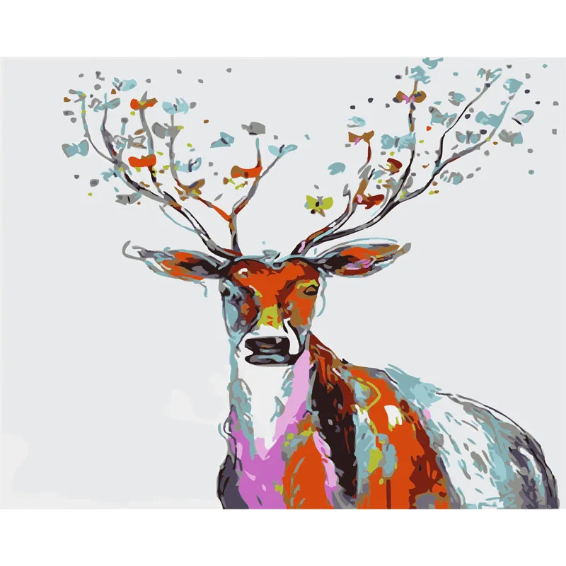 Deer Diy painting by numbers hand painted canvas oil paintings coloring