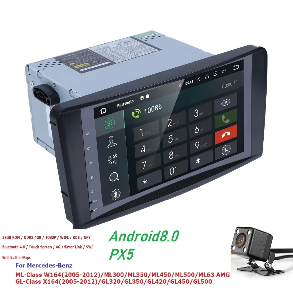 

2 Din 9 Inch Android 8.1 Car NO DVD Player For Mercedes Benz GL ML CLASS W164 ML350 ML500 X164 GL320 4G RAM 4GWIFI GPS Radio Cam
