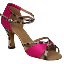 Удобные размеры США 4-11, высота каблука 4,5-10 см, красный или розовый, красный атлас, сальса, латинские танцевальные туфли для женщин JYG898