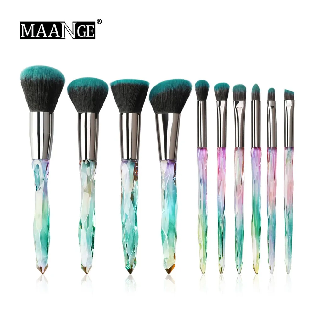 

10 Pcs Crystal And Diamond Transparent Cosmetic Beauty Tool