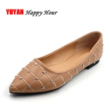 Новинка года; модная обувь с заклепками; женская обувь на плоской подошве с острым носком; мягкая обувь; женская обувь на плоской подошве; женские мокасины; ZH2676