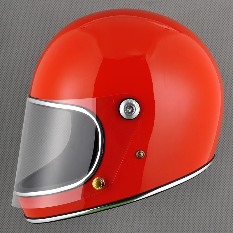 Япония TT& CO Томпсон мотоциклетный шлем полный лицо гоночный Мото шлем с прозрачный козырек винтажный Чоппер всадник Ретро шлемы ghost - Цвет: 4