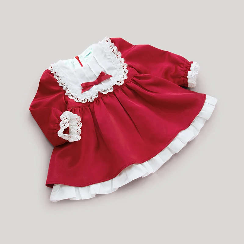 Dress For Girls New Year Dresses Christmas Costumes For Kids Princess Vintage Red Lace Dress Winter Girl Vestido for 2-6 Years Dress For Girls New Year Dresses Christmas Costumes For Kids Princess Vintage Red Lace Dress Winter Girl Vestido for 2-6 Years