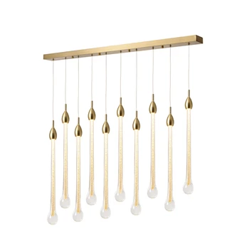 

Modern Villa 3W Per Light Led Pendant Light Luxury Waterdrop K9 Crystal Led Drop Light Lustre Luminarias Suspend Light Fixtures
