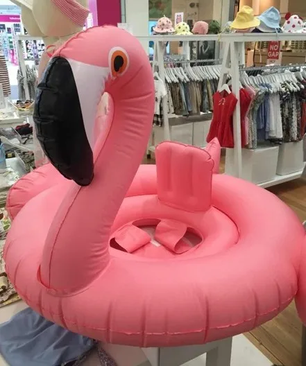 Надувной фламинго плавательный аксессуар детский летний водный игровой бассейн игрушка детский плавательный бассейн игрушки Детские аксессуары для плавания - Цвет: Розовый