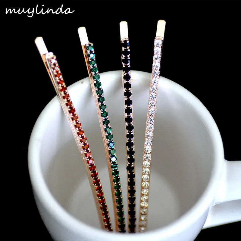 

(2 pcs/lots) wholesale crystal long hair clip for women fashion jewelry hair accessories