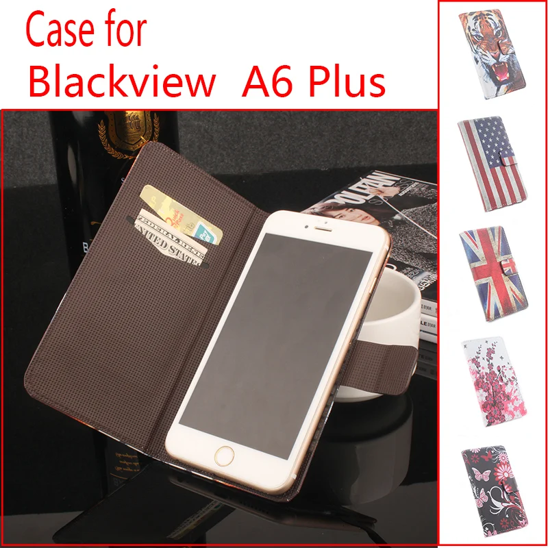 

HongBaiwei For Blackview A6 Plus Phone Case Folio Flip Premium Pattern PU Leather Wallet Case with Cash and Card Slots Cover