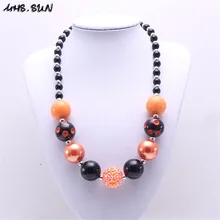 MHS. SUN, 1 шт., новинка, массивное ожерелье на Хэллоуин, бусина из жевательной резинки, лучший подарок для маленькой девочки, массивное ожерелье, ювелирное изделие для малышей, детей