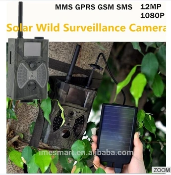 Охотничья камера HC300M с солнечной панелью 12 МП пик датчик GSM MMS фотоловушка