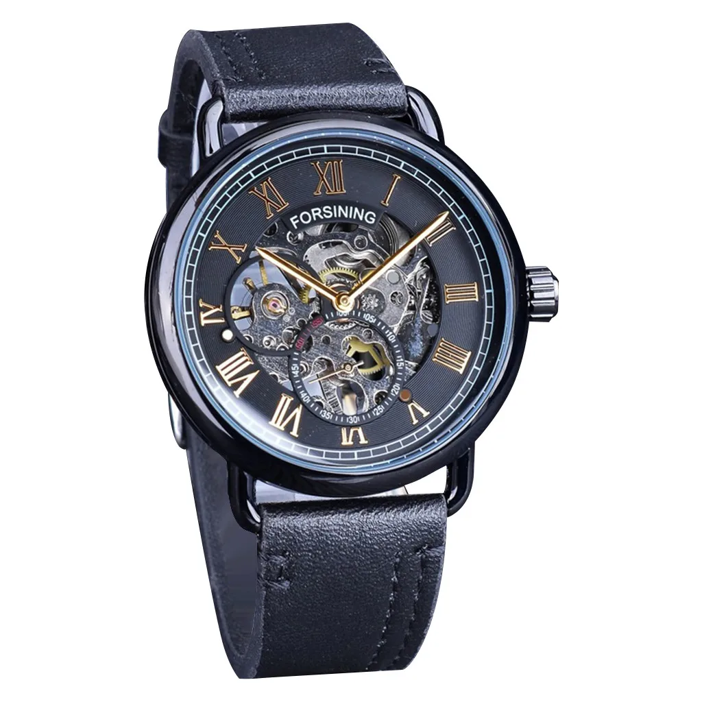 Forsining Hollow Luxury Design Business buckle watch business Fashion Men's Mechanical leather stainless steel Watch L0522 Forsining Hollow Luxury Design Business buckle watch business Fashion Men's Mechanical leather stainless steel Watch L0522