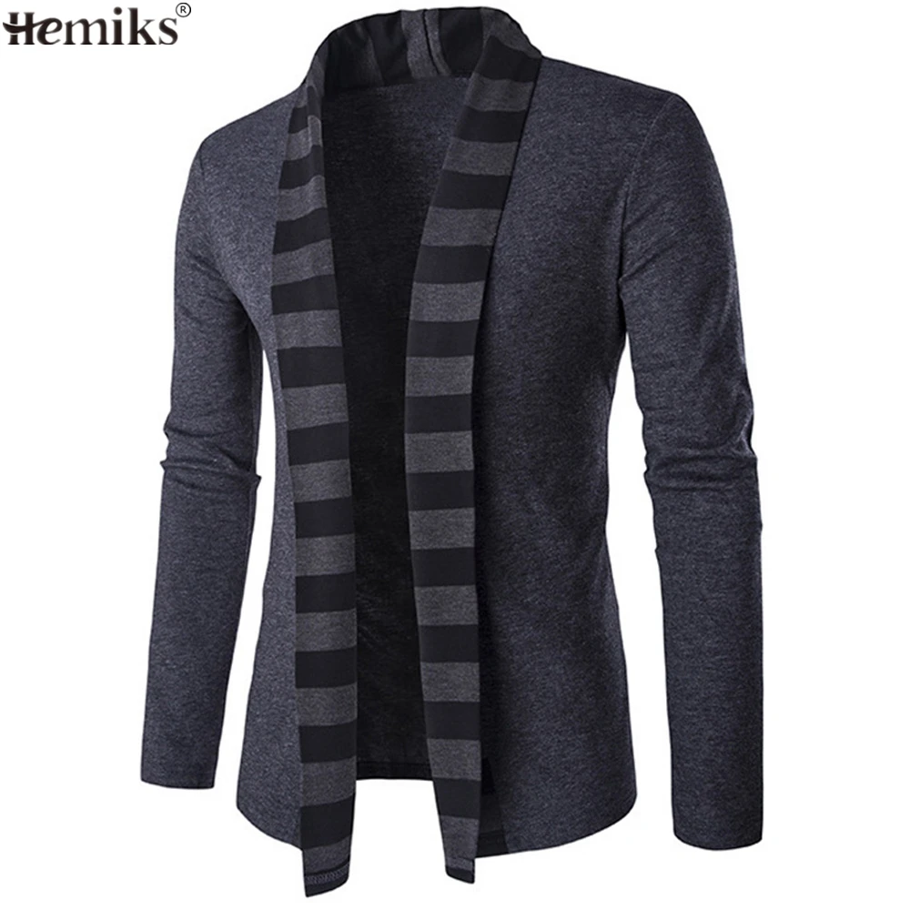 Hemiks Mens Cardigans Autumn Formal Mens Long Sleeve Sweaters Casual