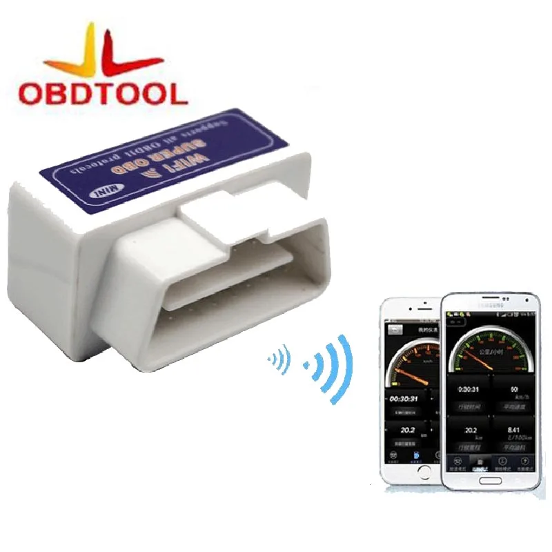 New Super Mini WIFI ELM327 ElM 327 Wi-Fi V1.5 OBD2 II Car Diagnostic Tool OBD 2 Scanner Interface Supports Android/iOS/Windows 2016 obd2 obd ii wireless v2 1 super mini elm 327 bluetooth obd obd 2 elm327 interface bt for android torque pc diagnostic tool