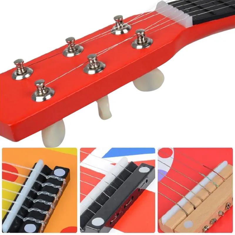 Baby Toys For Children 21 Inch 6 String 12 scale Wooden Guitar ukulele Musical Instruments Educational Toy For Children Gifts
