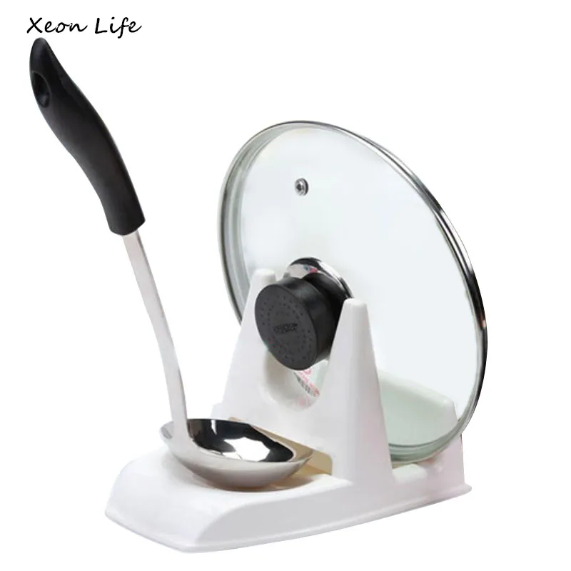 

1pc 21*12.5*12.5cm Spoon Pot Lid Shelf Cooking Storage Kitchen Decor Tool Stand Holder Potes Decorativos Cozinha Colher Pa Lid