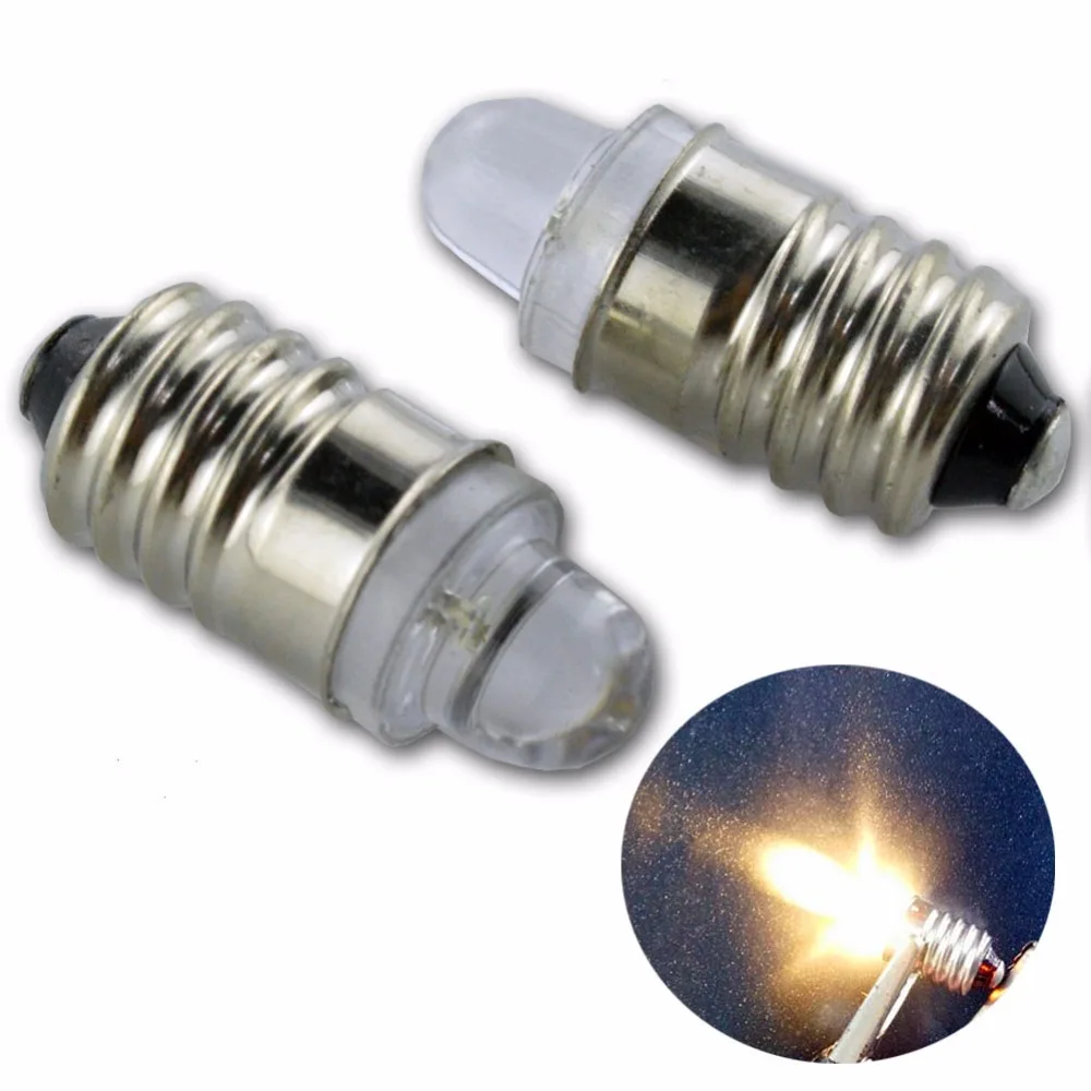50pcs/lot E10 DIP LED For Flashlight Replacement Bulb Torches Work