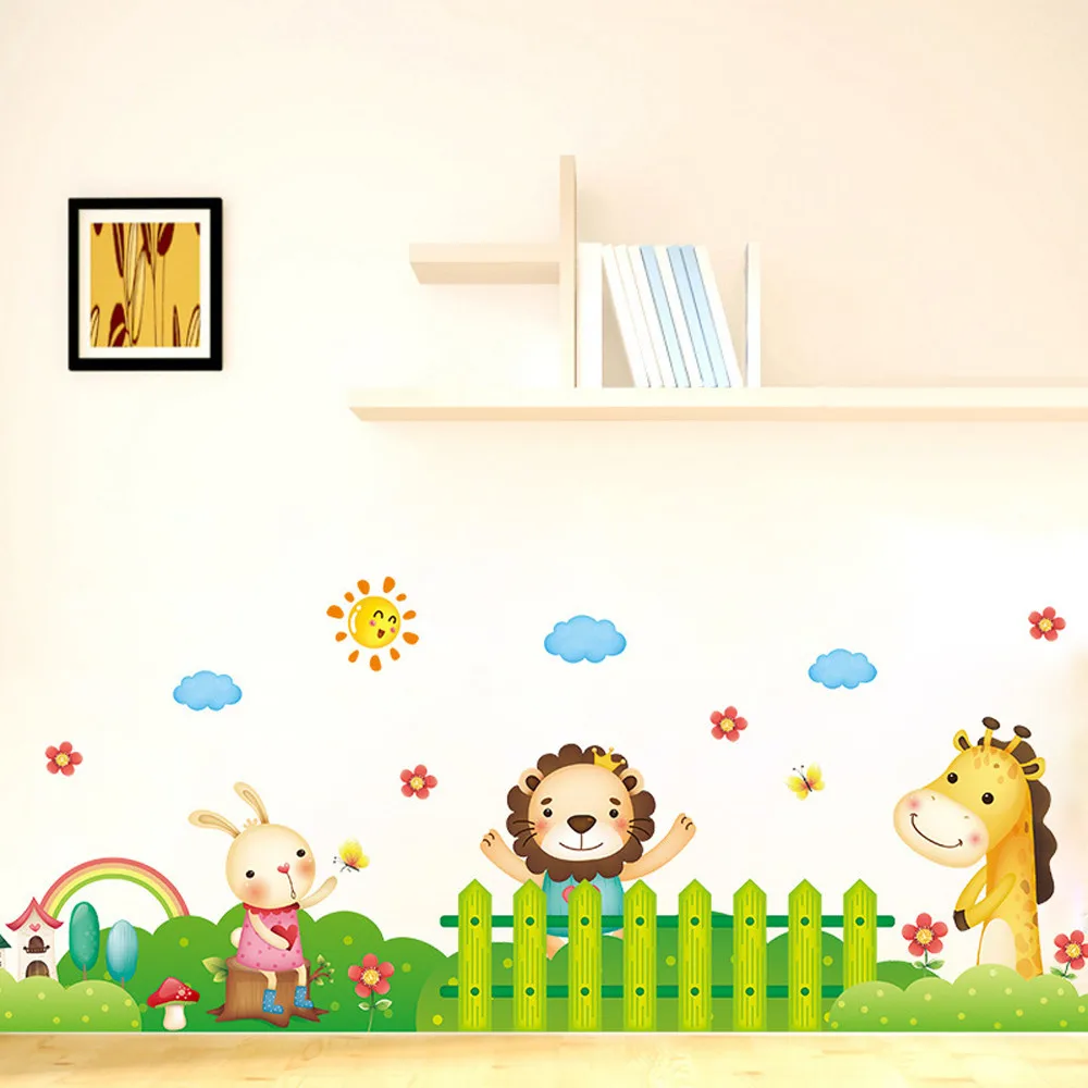 2019 Новый DIY Съемный номер мультяшное украшение для дома Животные наклейки на