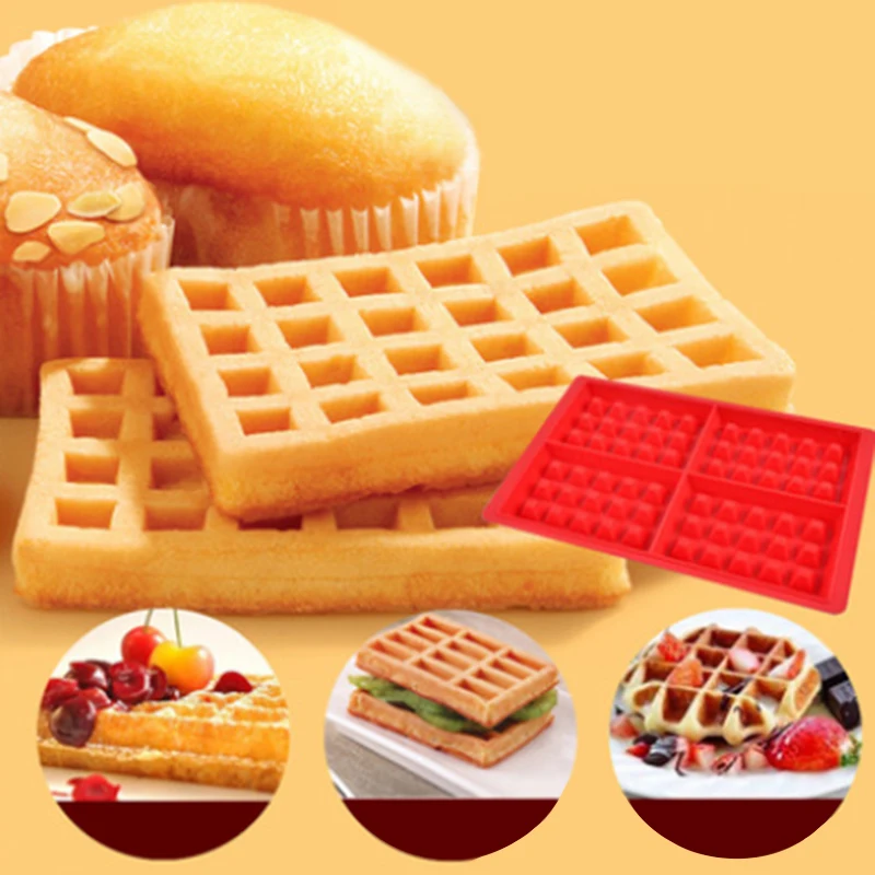 Waffles-Cake-Mold-Silicone-Red-Oven-Muffins-Cake-Pan-4-Cavity-Shape-Holes-Waffles-Moulds-DIY (1)