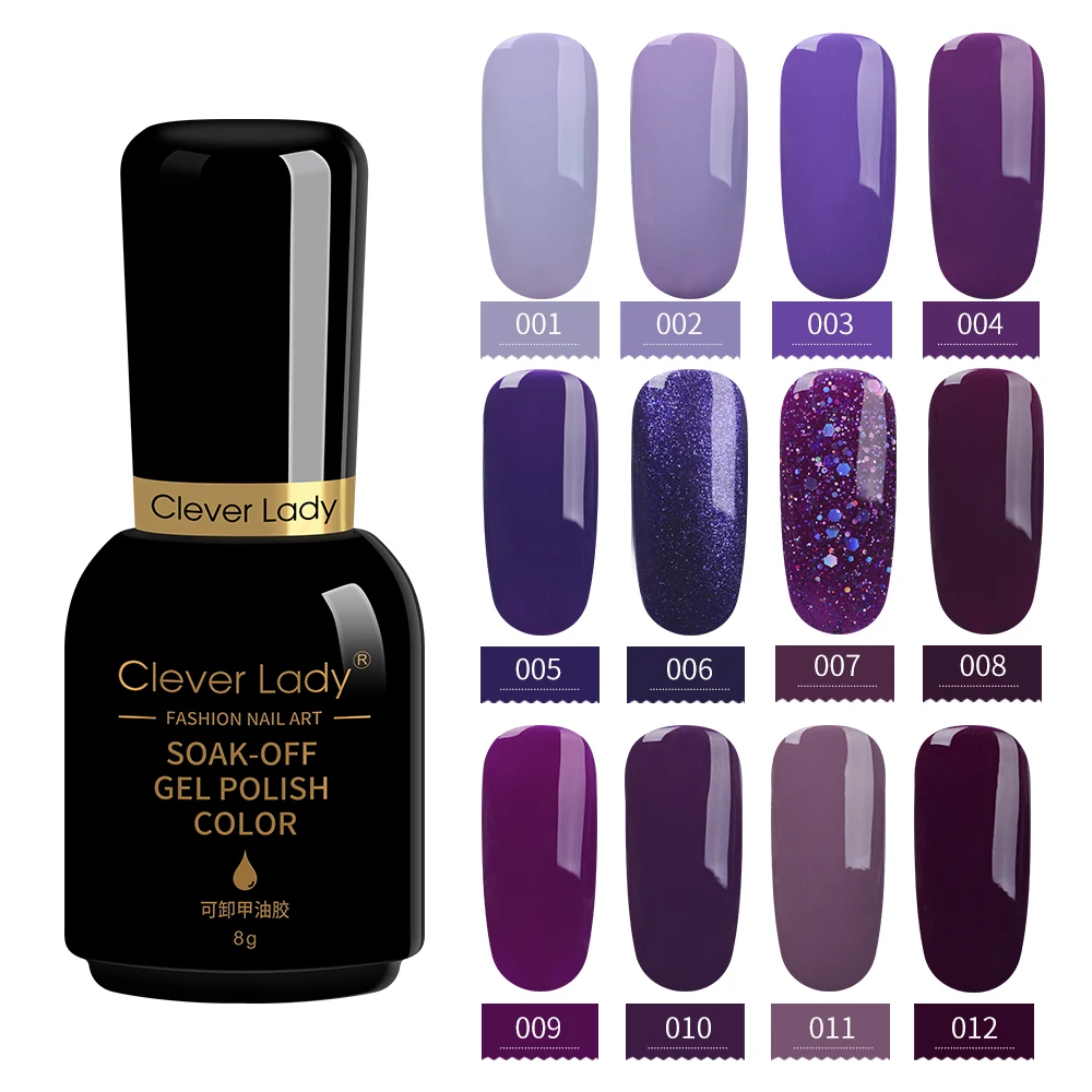 8 г Ультрафиолетовый светодиодный Гель лак для ногтей Clever Lady Набор лаков esmalte
