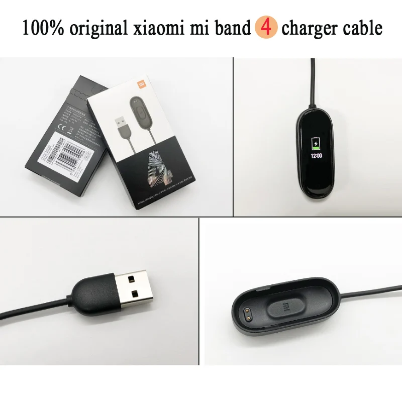 Original Xiaomi Mi Band 4 Charger Cable USB Charging Cable For Mi Band 4 Smart Wristband Accessories Mi band 3 Charger Cable