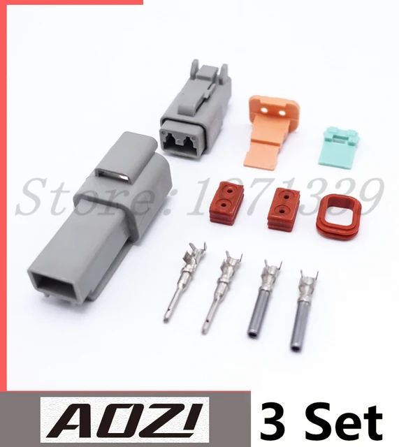 Eclairage Deutsch 3 Ensembles Te Deutsch Deux Pins Renforcée Joint Étanche Auto Connecteur Bouchons Kits Homme Femme Deutsch Eclairage Deutsch 3 Ensembles Te Deutsch Deux Pins Renforcée Joint Étanche Auto Connecteur Bouchons Kits Homme Femme Deutsch