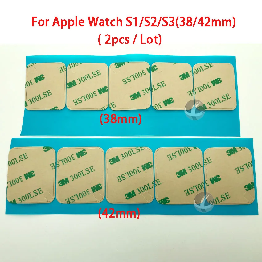 

2PCS / Lot 38 42mm Screen Frame Sticker For Apple Watch Series 1 2 3 4 S1 S2 S3 S4 (40 44mm) Double Side Adhesive