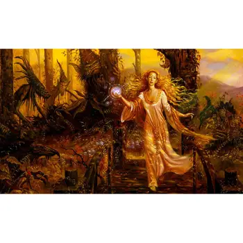 

Colorful Abstract The Sun God and the Beast Cartoon Paintng Canvas High Quality Prints for Living Room Decor Cool Gift Drop Ship