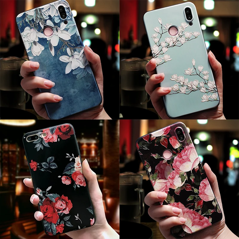 Мягкий чехол с 3D тиснением для Huawei P20 P8 P9 P10 Mate 10 20 Lite Pro Nova 3 3i Honor 8X 6A 7A 9
