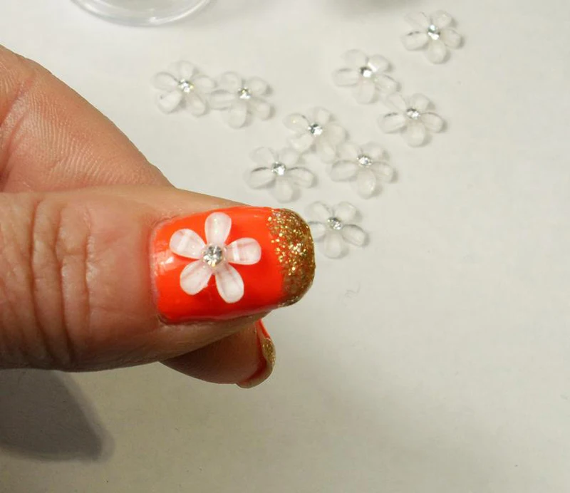 

50pcs/Lot Alloy Flowers Shape 3d nail art decorations rhinestone charm glitter crystal diamonds Stone strass jewelry accessoires