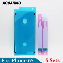 5 компл./лот Aocarmo черный/белый ЖК-наклейка на Дисплей Клей+ батарея клей полный комплект для iPhone 6 S Замена