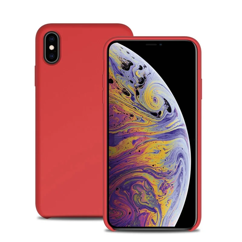 1:1 чехол для iPhone 7 Чехол для iPhone 7 8 Plus X Xs чехол для MAX XR роскошный жидкий силиконовый мягкий чехол для iPhone X Coque - Цвет: Red