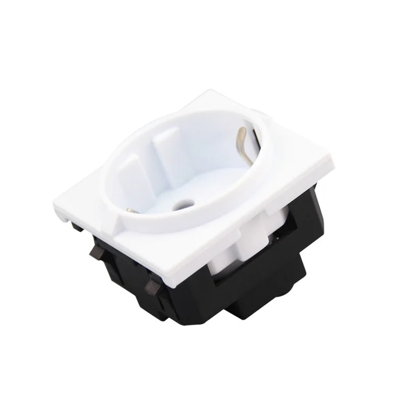 

2PCS 250V 16A White PC Wall Power Germany Socket Part ,CE Marks,To Macth With Frame Freely