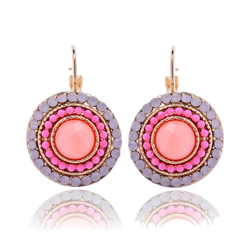 2016 New Hot Christmas Gift Luxury Earrings Silver Plated Austrian crystals 100% Handmade Fashion Jewelry Blue Clip Earrings