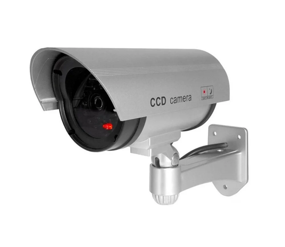  Inesun Fake Security Camera Bullet Dummy Surveillance CCTV Camera Outdoor Indoor with LED Light - 32996911610