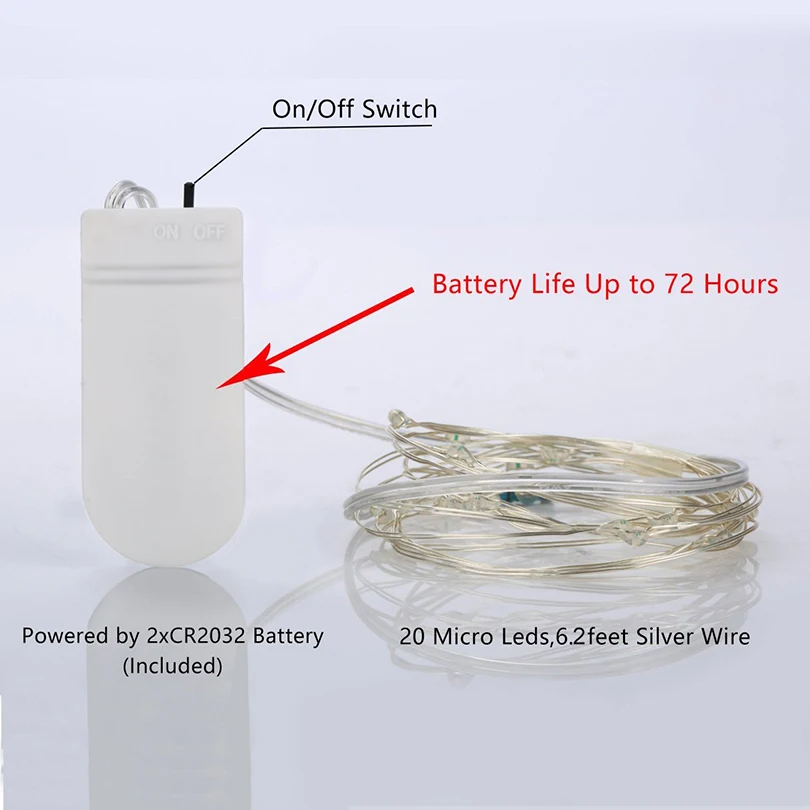 Рисунок 3 - Светодиодная гирлянда из медной проволоки CR2032