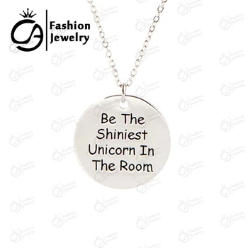 

Be the shiniest unicorn in the room Pendant Necklace Christmas Gift Jewelry 20Pcs/Lot #LN1315