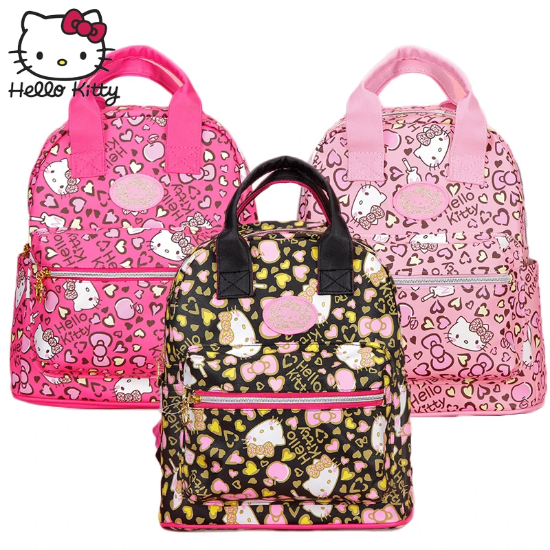 Сумка hello kitty, детский мультяшный рюкзак из искусственной кожи, детский Мультифункциональный розовый рюкзак KT, школьный рюкзак для девочек, плюшевый подарок на плечо