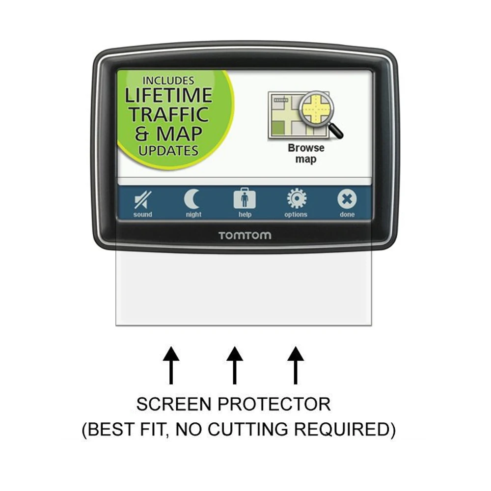 

3* Clear LCD PET Film Anti-Scratch Screen Protector Cover for TomTom XXL 550 550T 550M 550TM Aviation GPS