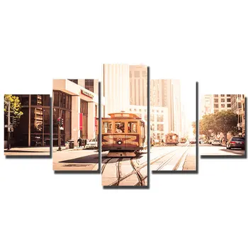 

Artryst HD canvas print paintings san francisco cable car on sunny california street Retro wall decoration poster picture WY277