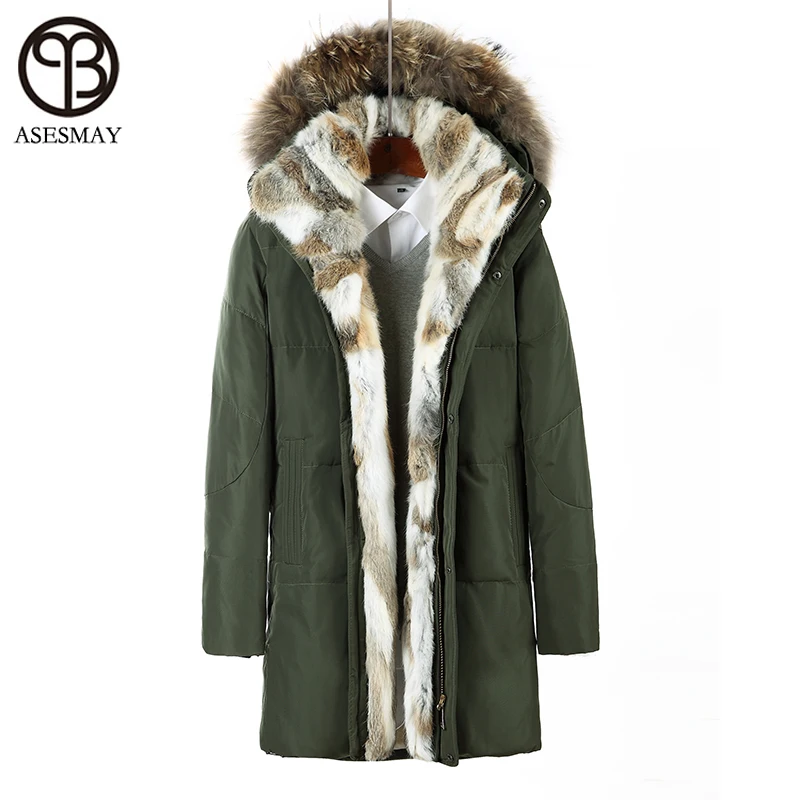Asesmay, зимний пуховик для мужчин и женщин, пуховик, белое пуховое пальто, толстый теплый, плюс размер, S-5XL, натуральный мех, съемный