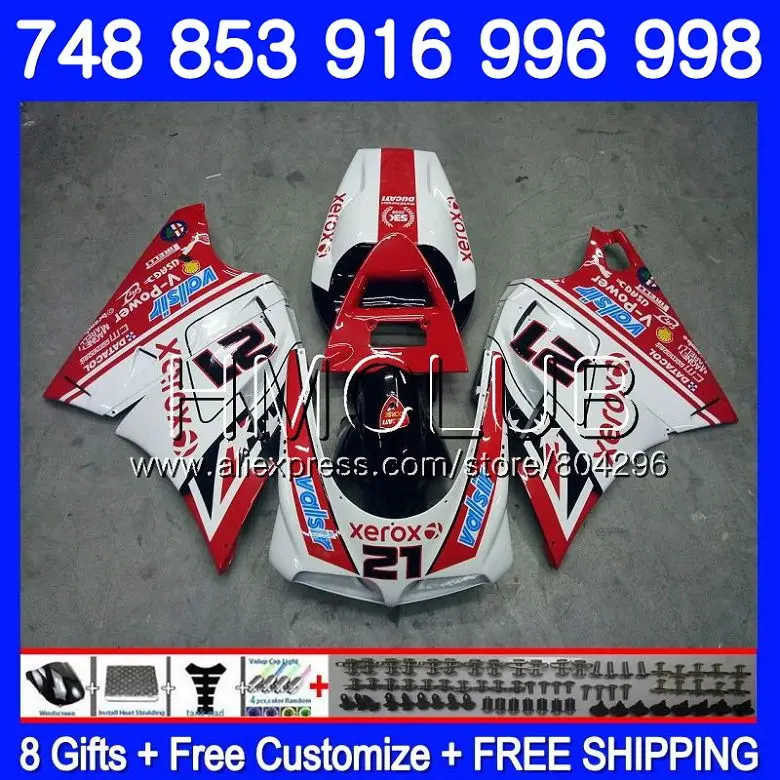 

Fairing For DUCATI 748 853 916 94 95 96 97 98 99 01 02 135HM.0 996 998 S R 1994 1996 1997 1998 1999 2000 2001 2002 Red white Hot