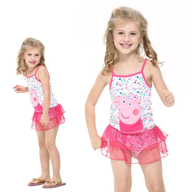 8frozen Free On Girls Shipping Pig Peppa Bodysuit Frozen Clothing Bikini Wear Swim Piece Swimsuit Kids Children Us13 One T3FK1clJ