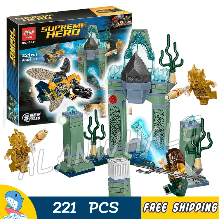 

221pcs Super Heroes Justice League Battle of Atlantis Aquaman Base 10841 Model Building Blocks Bricks Compatible With Lago