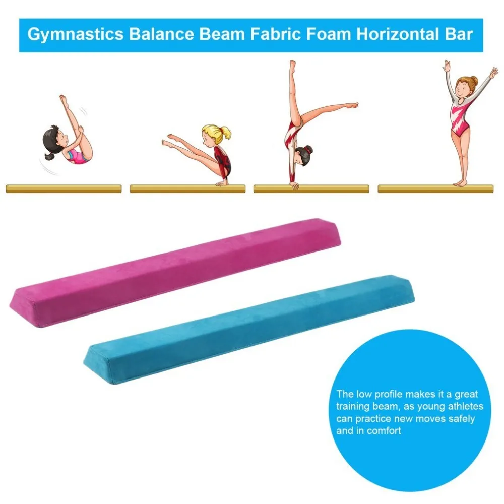 

1.2M Gymnastics Balance Beam Water Resistant Fabric Foam Horizontal Bar Durable Home Gym Training Balance Beam