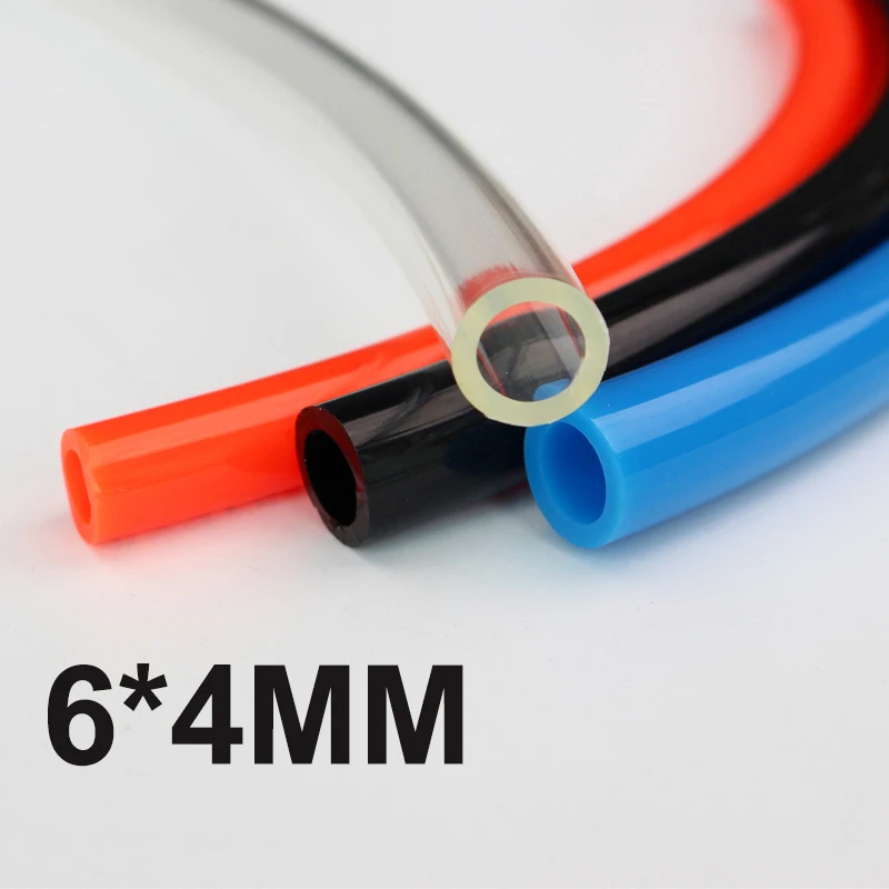 

1meter/lot PU Tube air hose 6* 4mm Pneumatic Plastic Flexible Pipe Pneumatic Component Hose